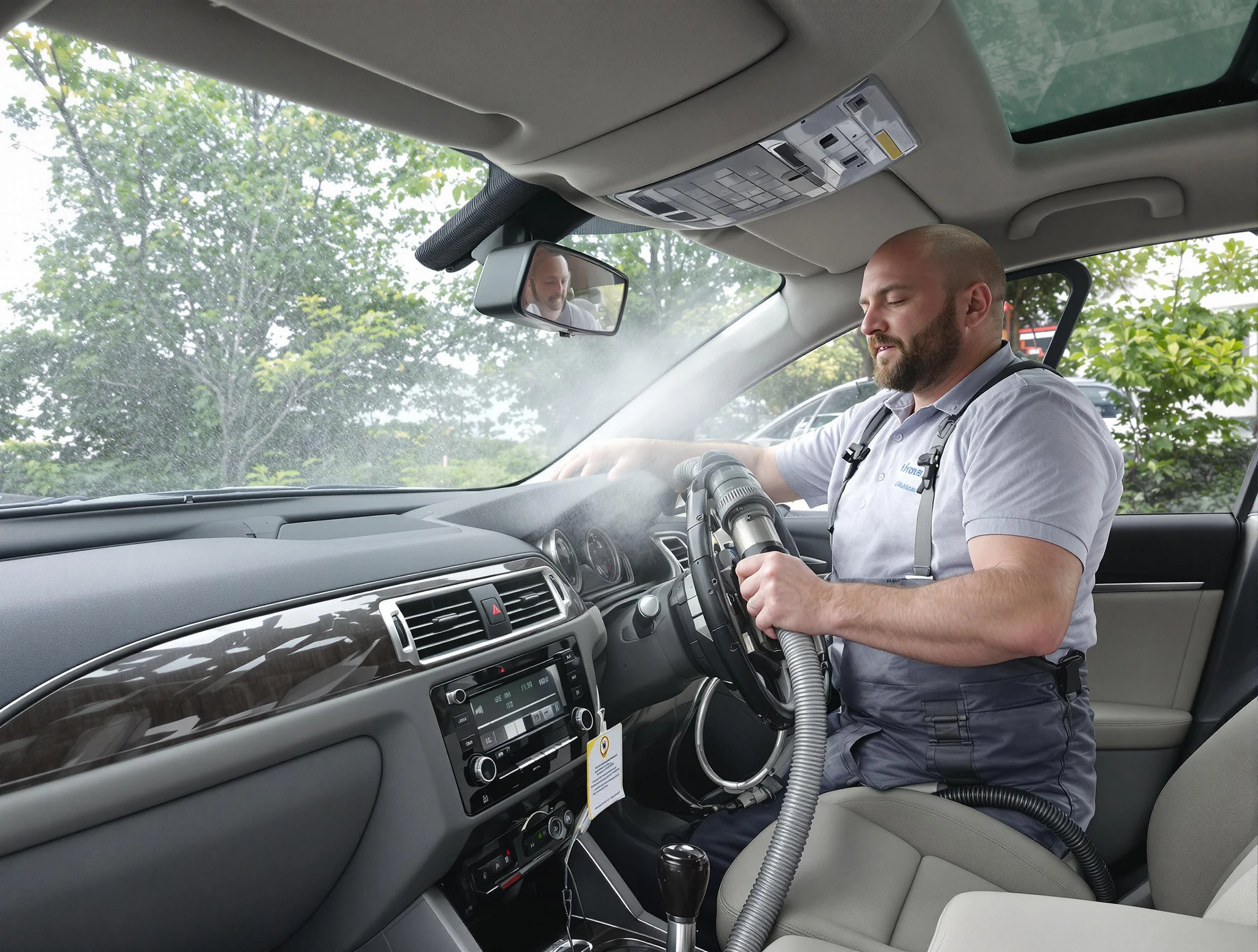 Derby Air Duct Cleaning specialist performing professional car duct cleaning in Derby