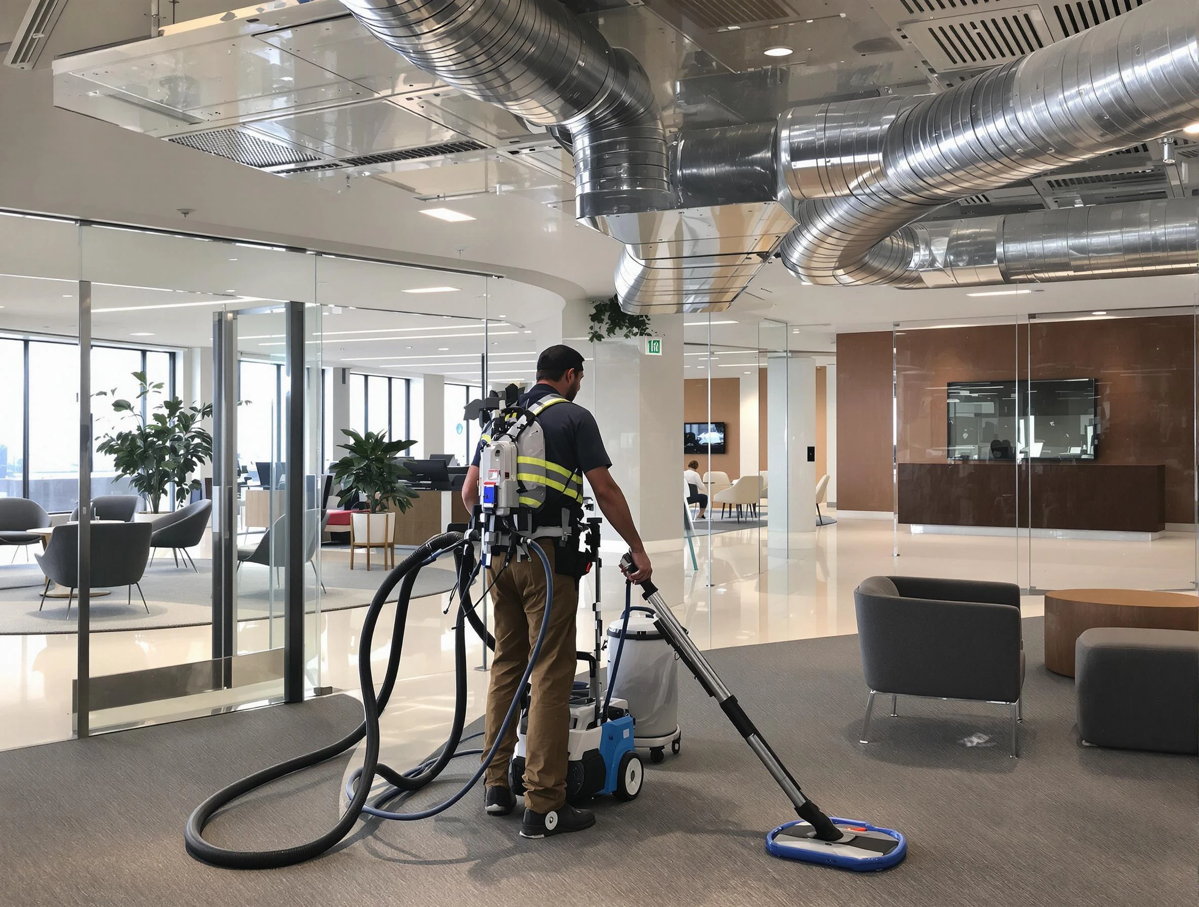 Commercial duct cleaning service by Derby Air Duct Cleaning in Derby
