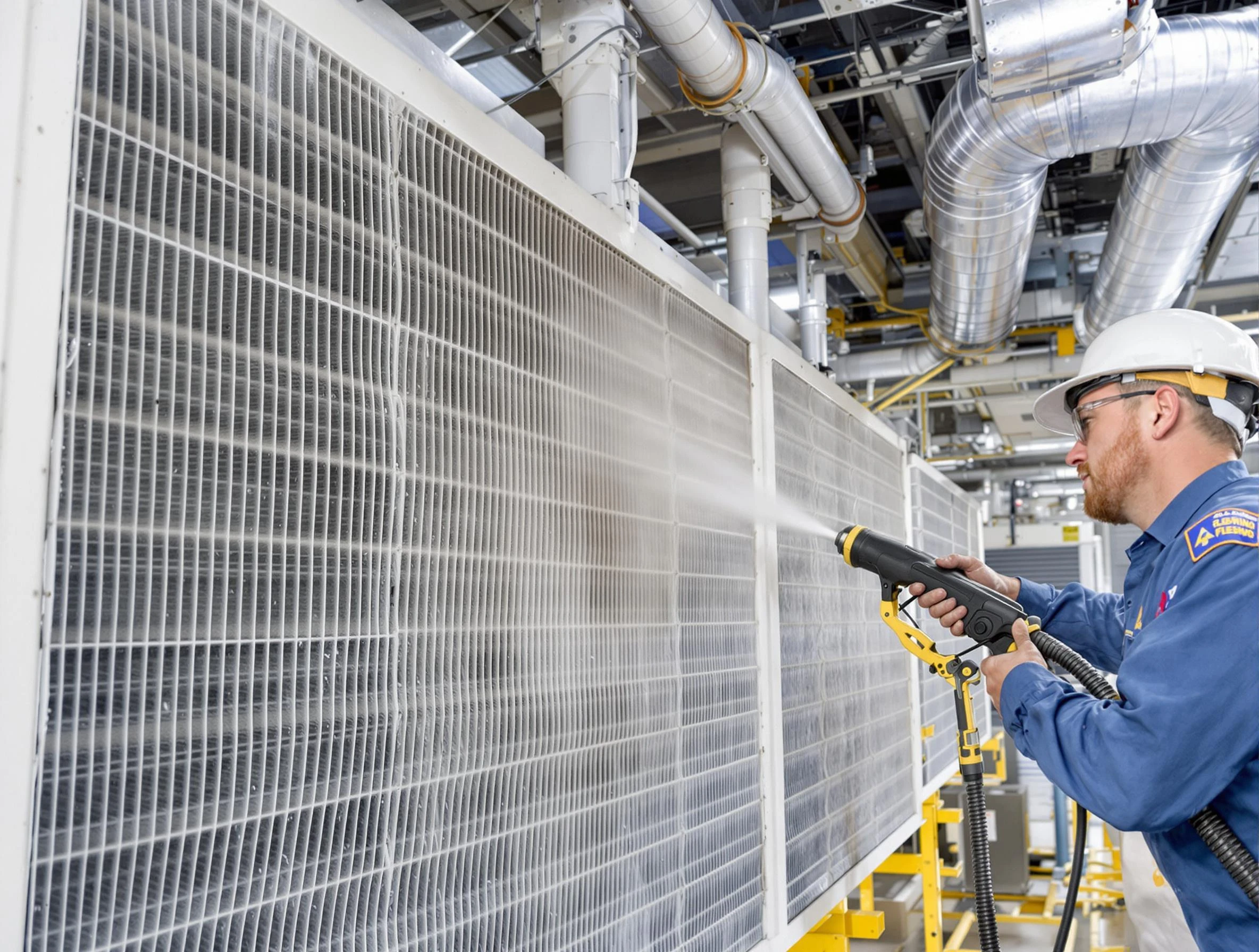 Professional commercial coil cleaning by Derby Air Duct Cleaning in Derby