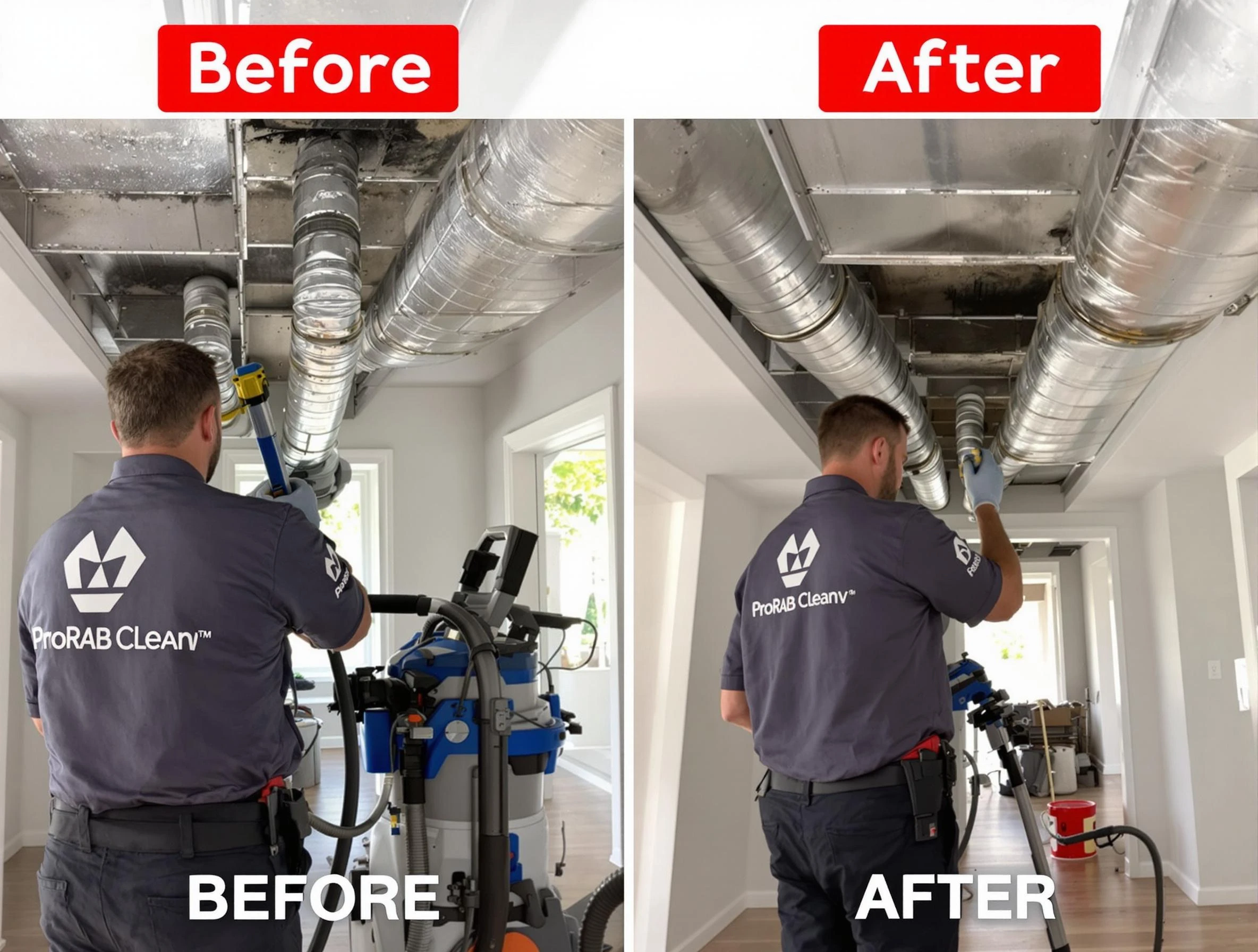 Derby Air Duct Cleaning expert performing thorough residential duct cleaning in a Derby home